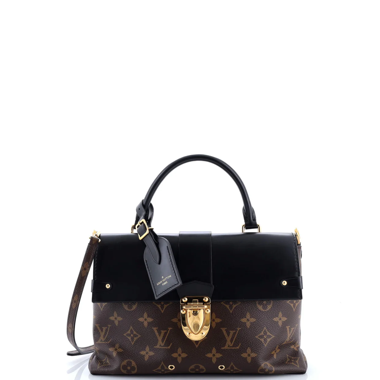 One Handle Flap Bag Monogram Canvas and Leather MM - Deep Luxury