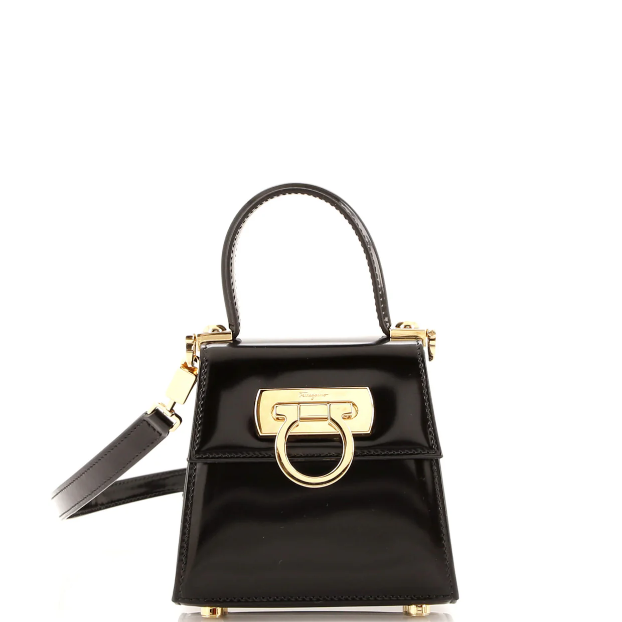 Iconic Top Handle Bag Leather XS - Deep Luxury