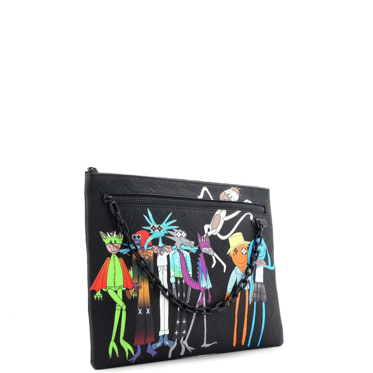 LV Friends A4 Pouch Printed Monogram Taurillon Leather - Deep Luxury