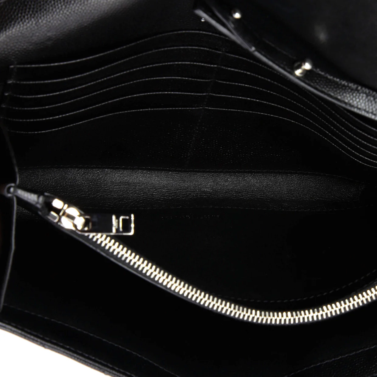 Classic Monogram Wallet on Chain Matelasse Chevron Leather Medium - Deep Luxury
