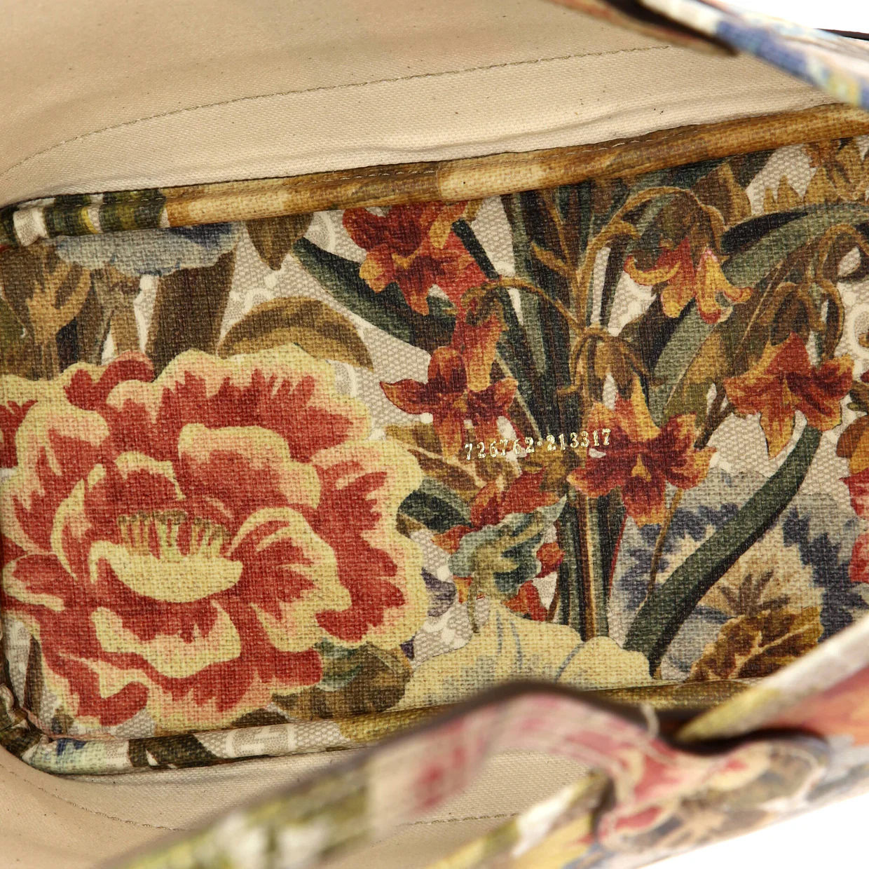 Ophidia Tote Water Flora GG Coated Canvas Medium - Deep Luxury