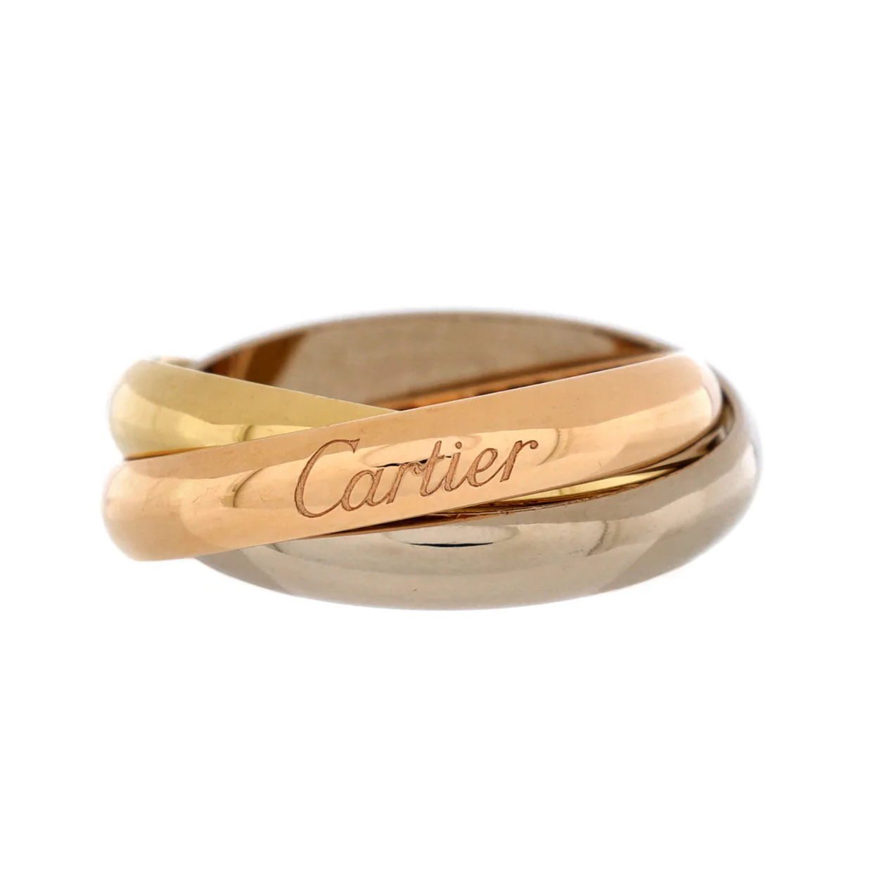 Trinity Ring 18K Tricolor Gold Medium - Deep Luxury