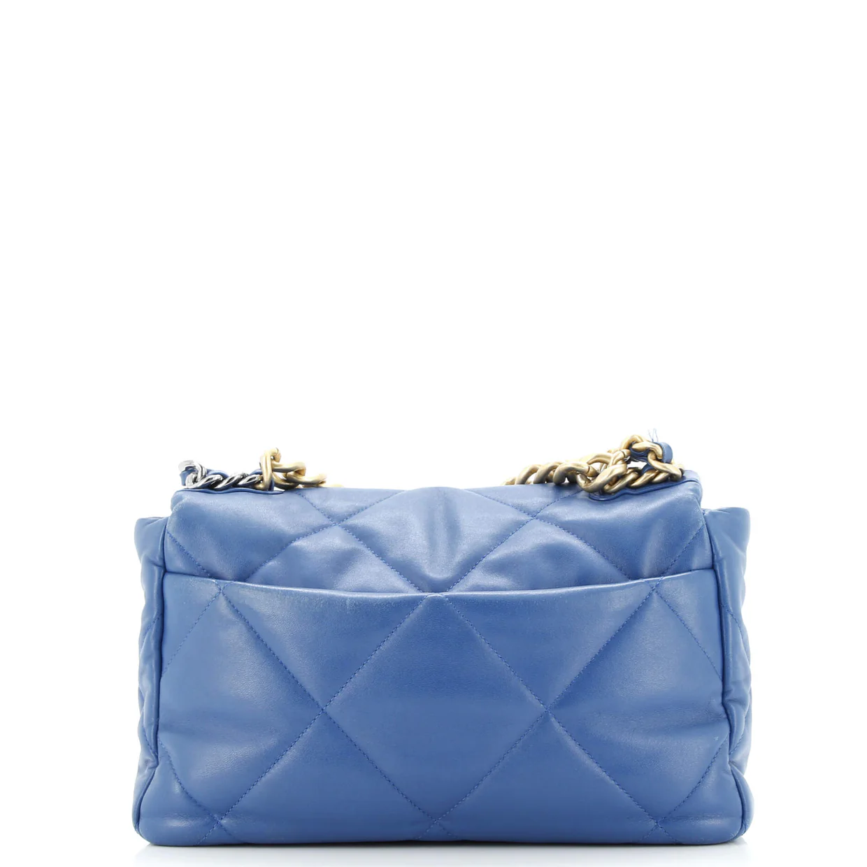 19 Flap Bag Quilted Leather Large - Deep Luxury