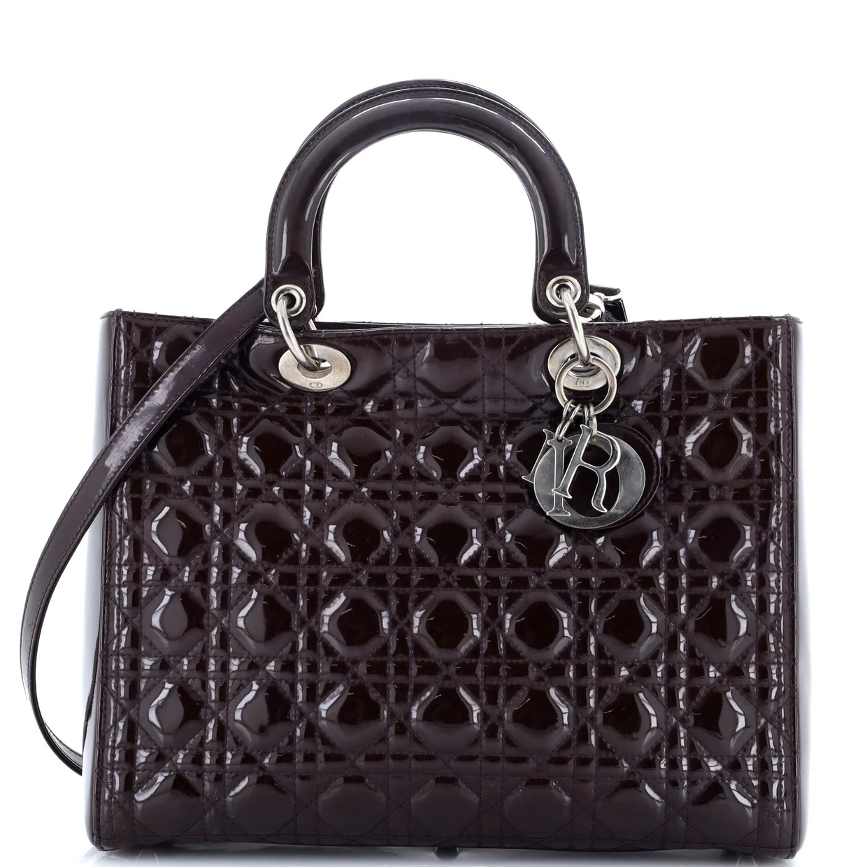Lady Dior Bag Cannage Quilt Patent Large - Deep Luxury