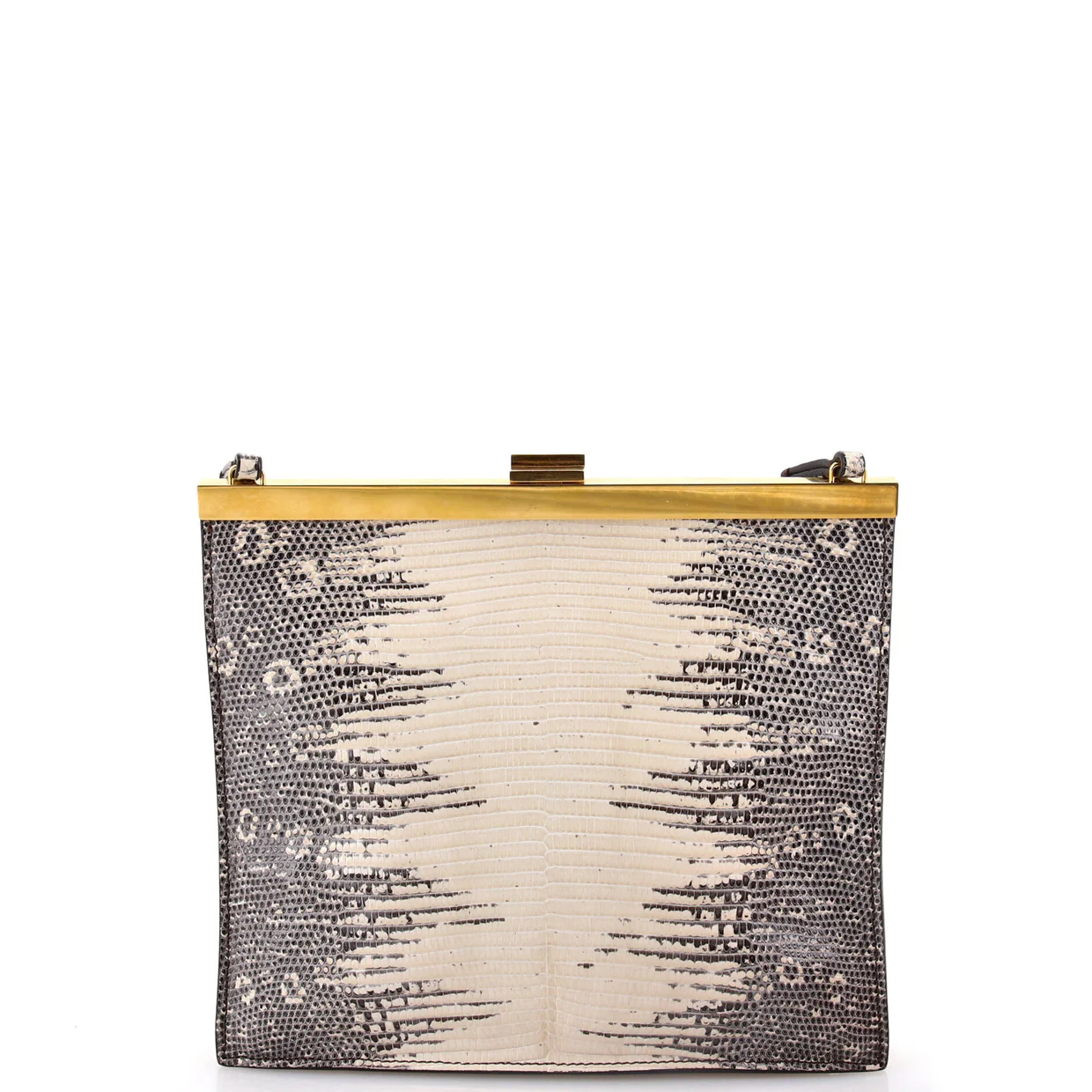 Clasp Crossbody Bag Lizard Mini - Deep Luxury