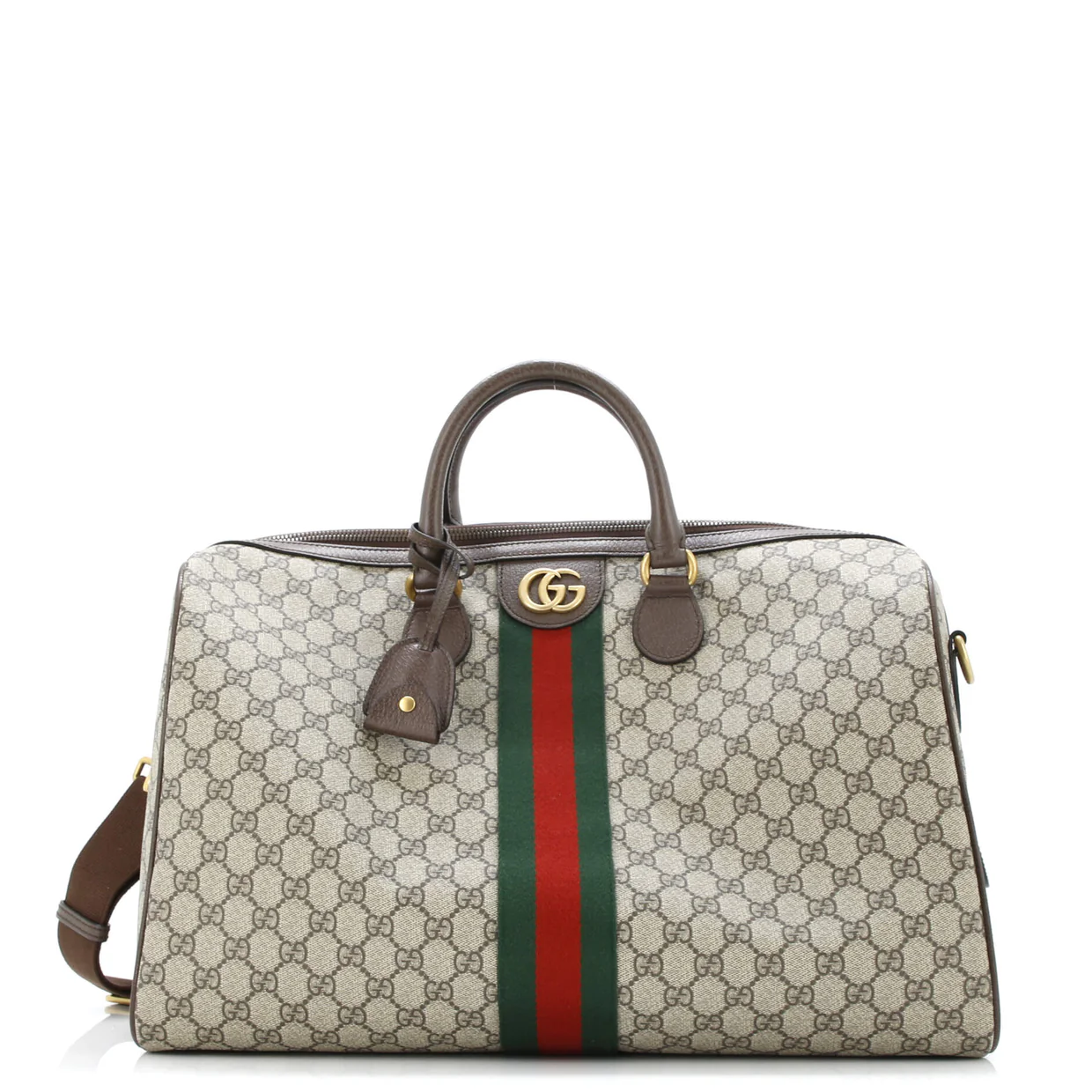 Ophidia Convertible Boston Bag GG Coated Canvas Large - Deep Luxury