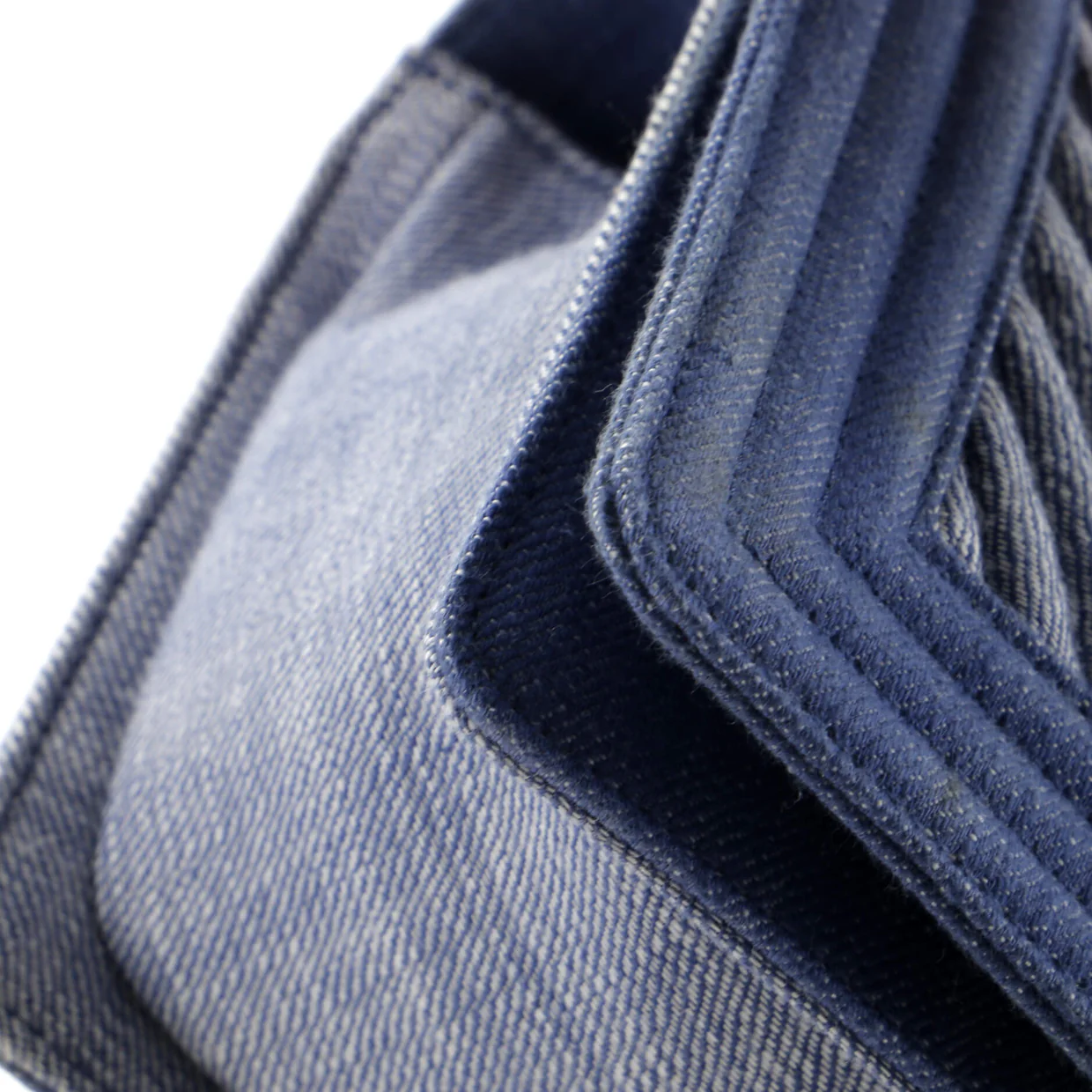 Boy Flap Bag Chevron Denim Old Medium - Deep Luxury