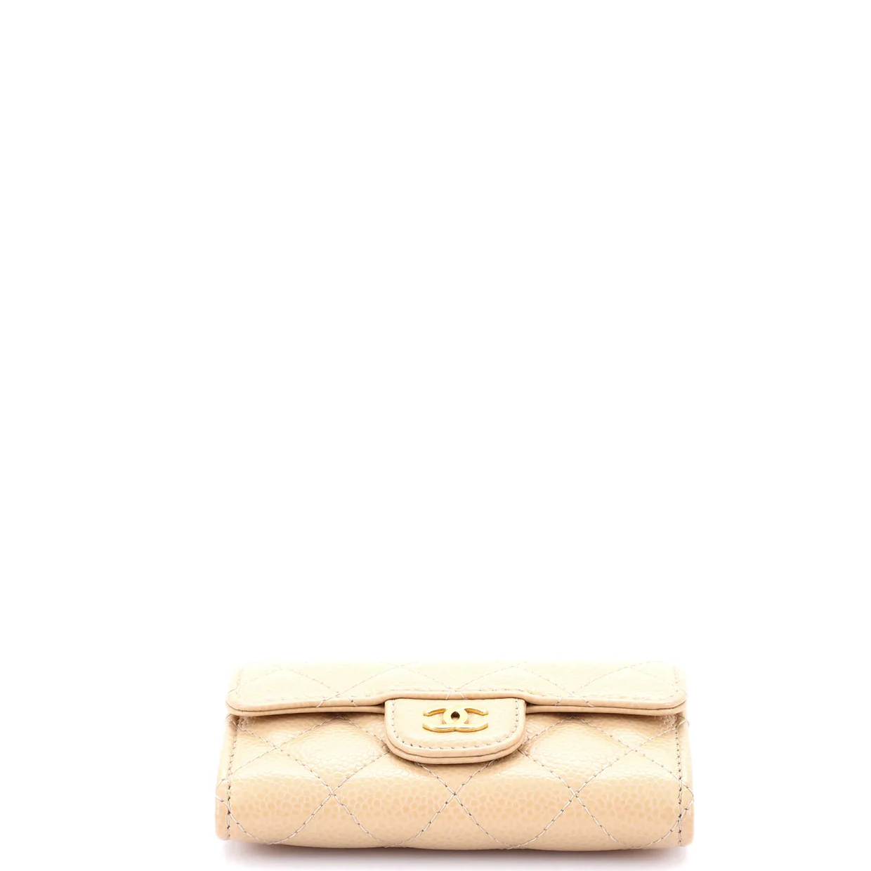 Classic Flap Card Case Quilted Caviar - Deep Luxury