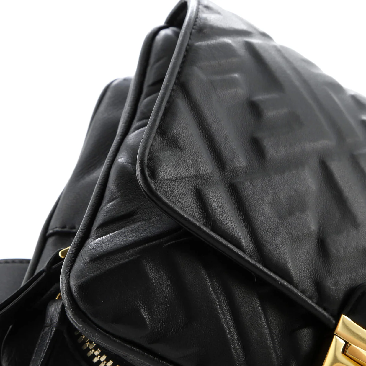 Upside Down Bag Zucca Embossed Leather - Deep Luxury