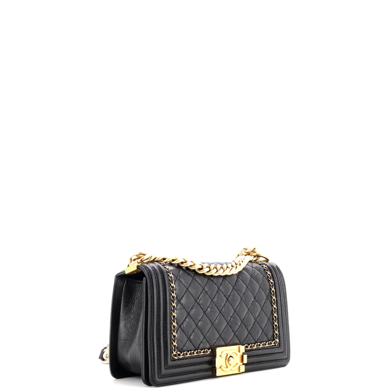 Jacket Boy Flap Bag Quilted Aged Calfskin Old Medium - Deep Luxury