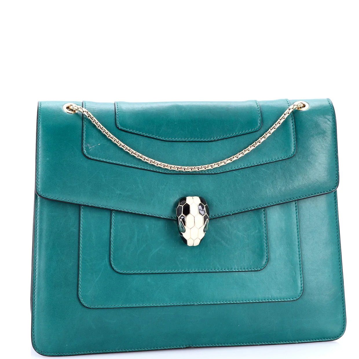 Serpenti Forever Square Shoulder Bag Leather Large - Deep Luxury