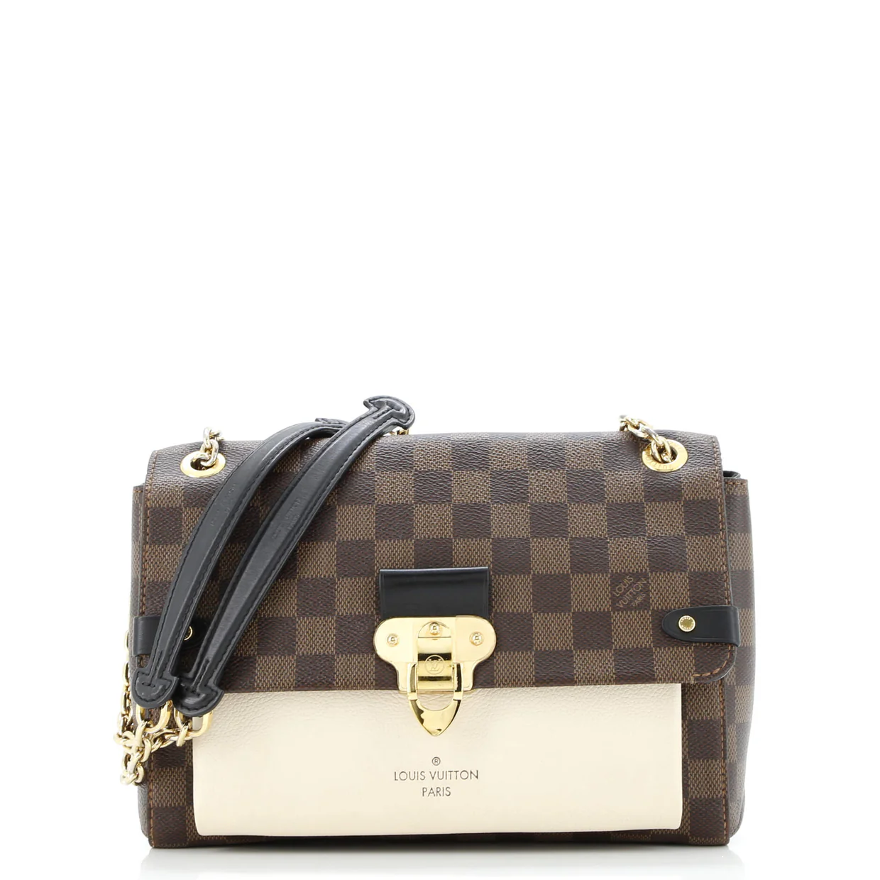 Vavin Handbag Damier with Leather PM - Deep Luxury