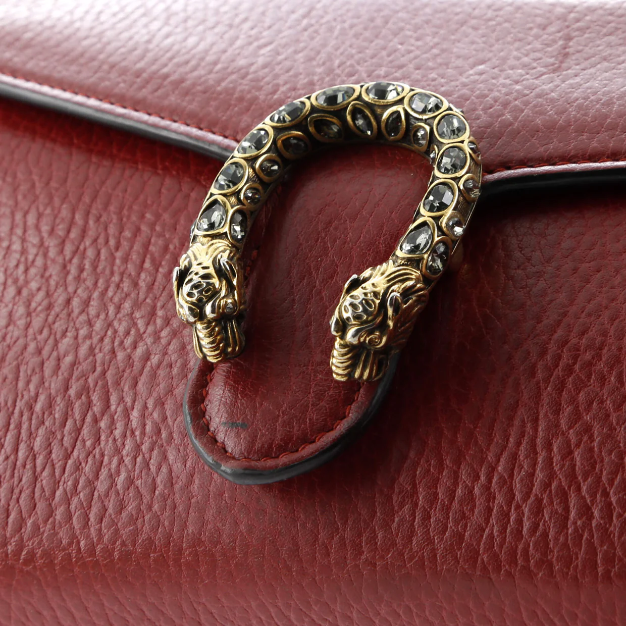 Dionysus Chain Wallet Leather with Embellished Detail Small - Deep Luxury