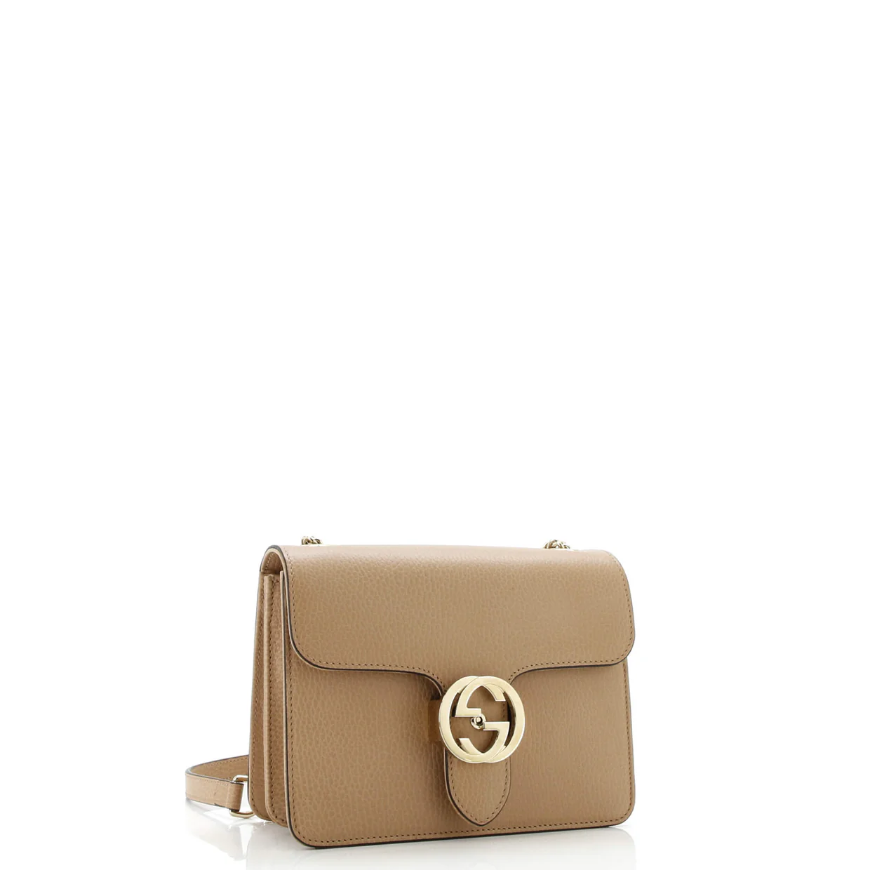 Interlocking Shoulder Bag Leather Small - Deep Luxury