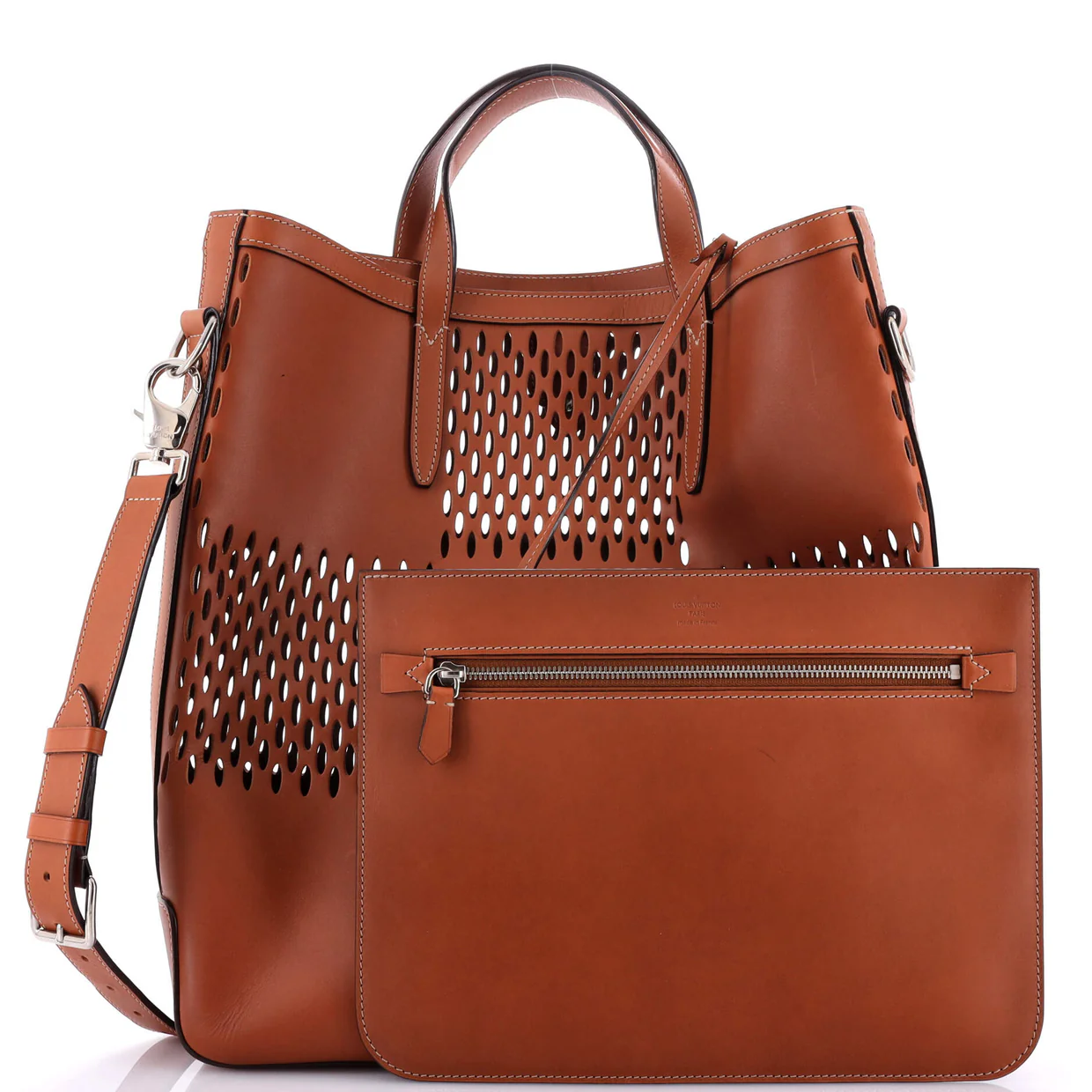 Oversize Cabas Nomade Damier Leather North South - Deep Luxury