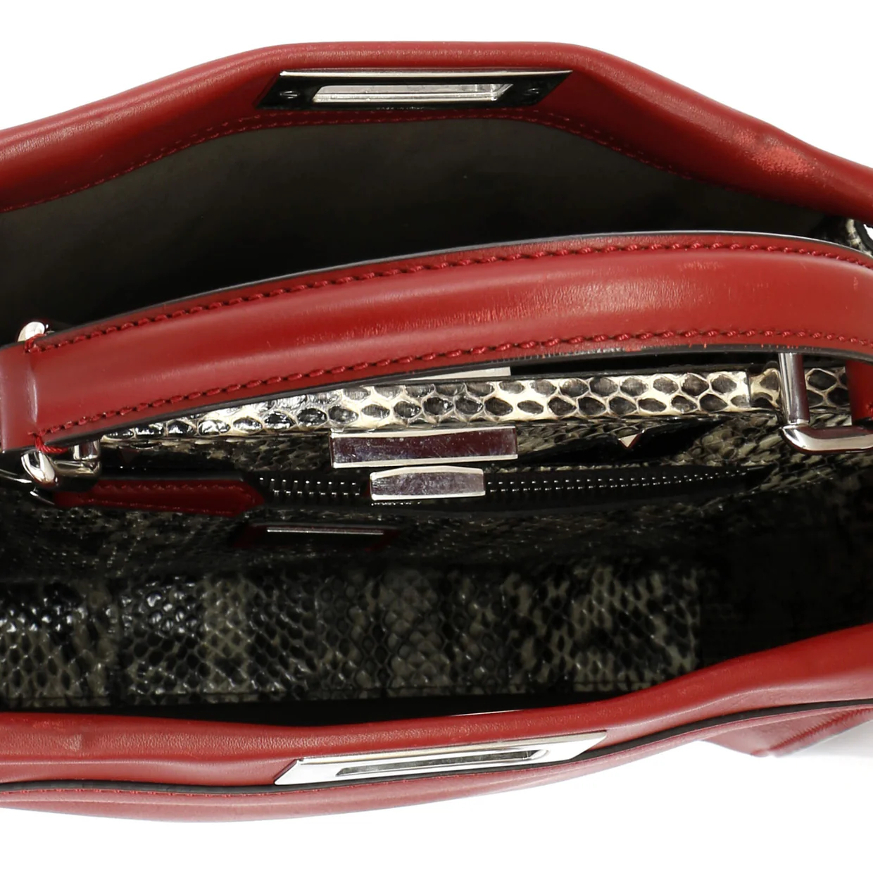 Monster Peekaboo Bag Calfskin and Python Large - Deep Luxury
