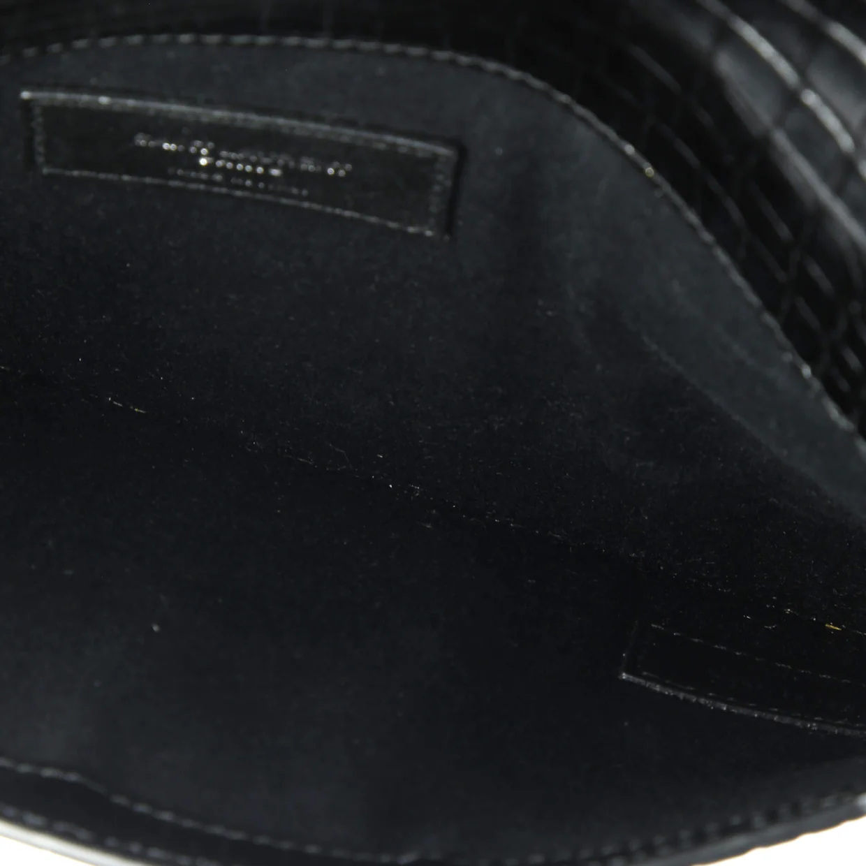 Uptown Pouch Crocodile Embossed Leather - Deep Luxury