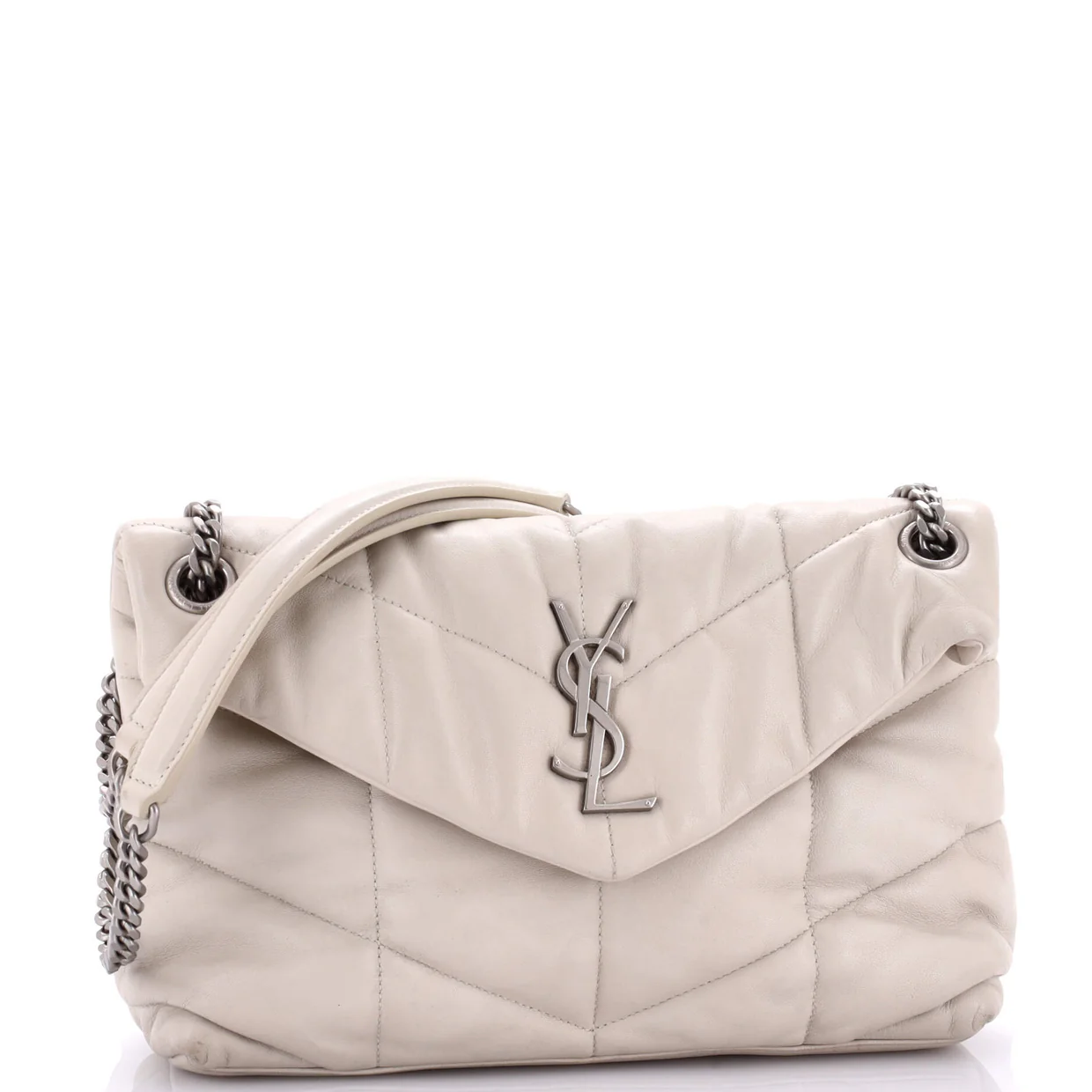 Loulou Puffer Shoulder Bag Quilted Leather Small - Deep Luxury