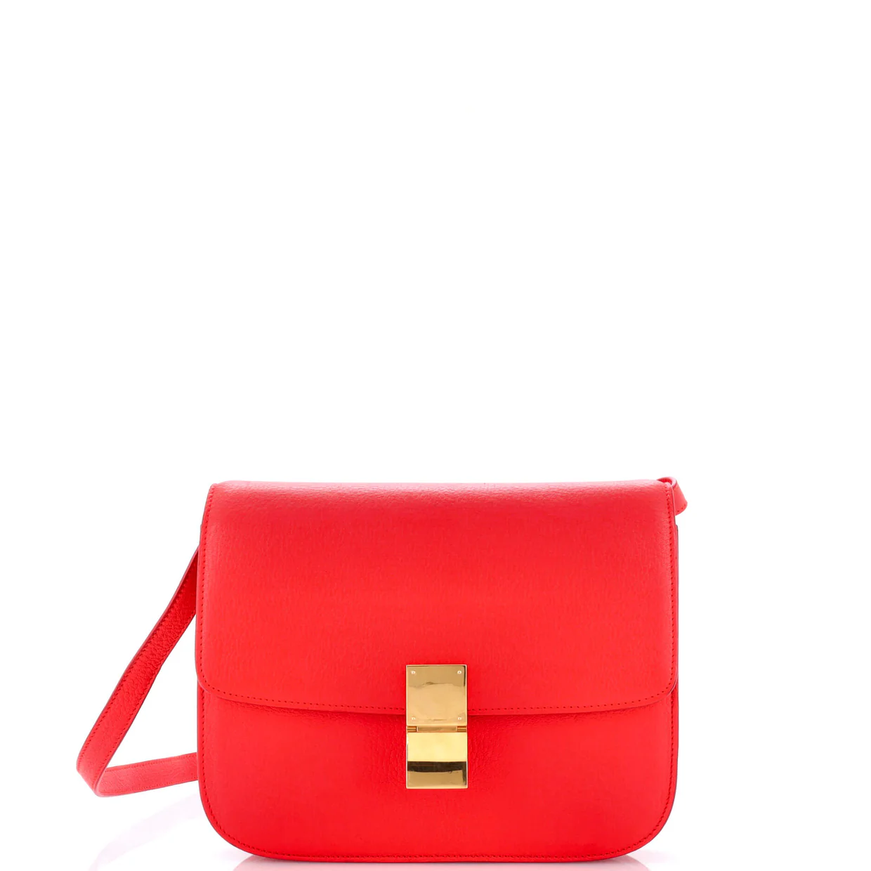 Classic Box Bag Grainy Leather Medium - Deep Luxury