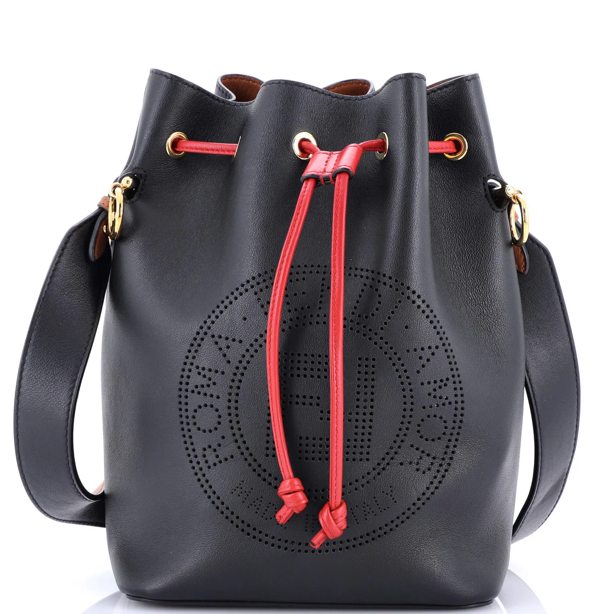 Mon Tresor Bucket Bag Perforated Leather Small - Deep Luxury