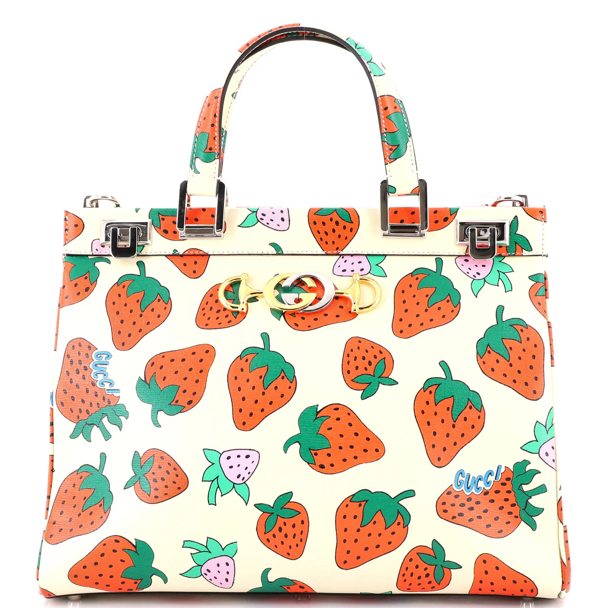 Zumi Top Handle Bag Printed Leather Medium - Deep Luxury