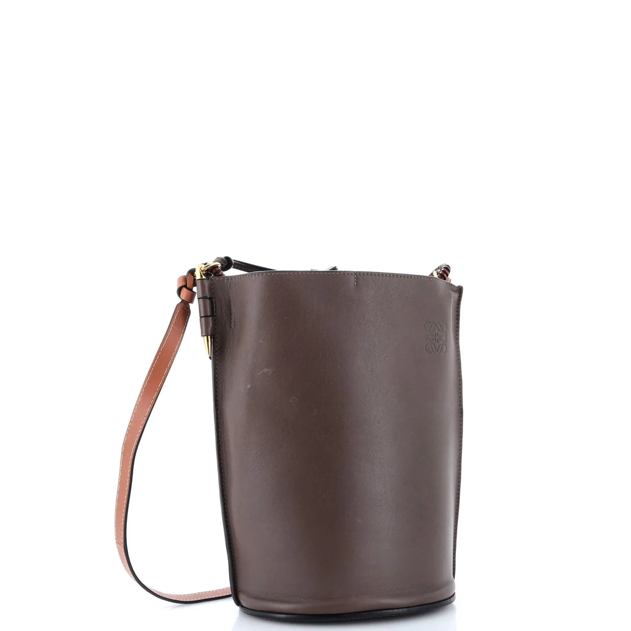 Gate Top Handle Bucket Bag Leather Medium - Deep Luxury