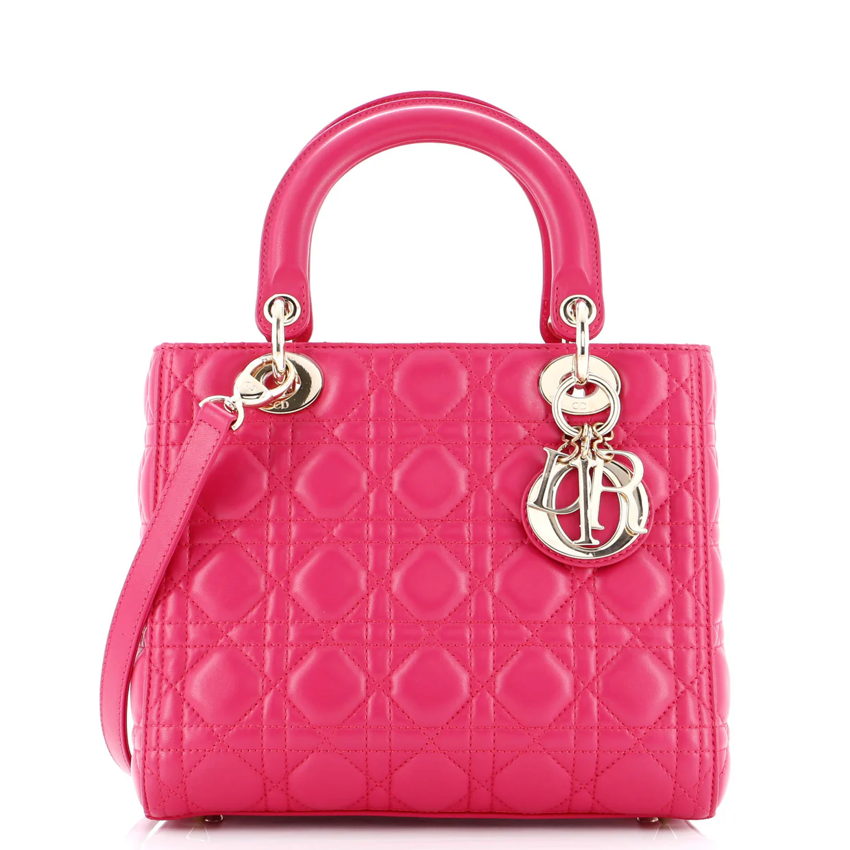 Lady Dior Bag Cannage Quilt Lambskin Medium - Deep Luxury