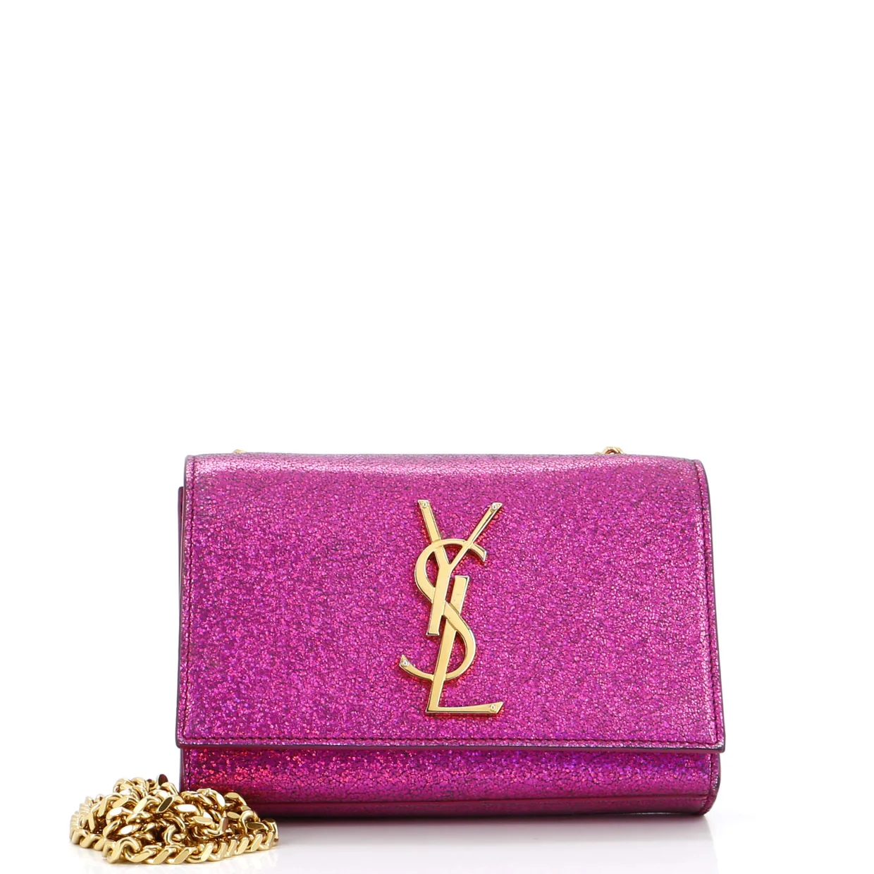 Classic Monogram Crossbody Bag Glitter Leather Small - Deep Luxury