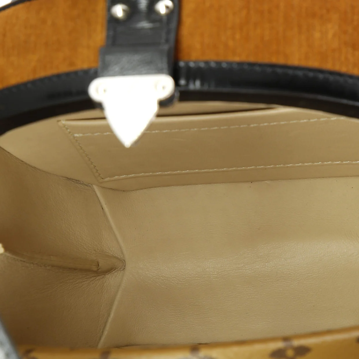 Petite Boite Chapeau Bag Reverse Monogram Canvas and Leopard Printed Leather - Deep Luxury