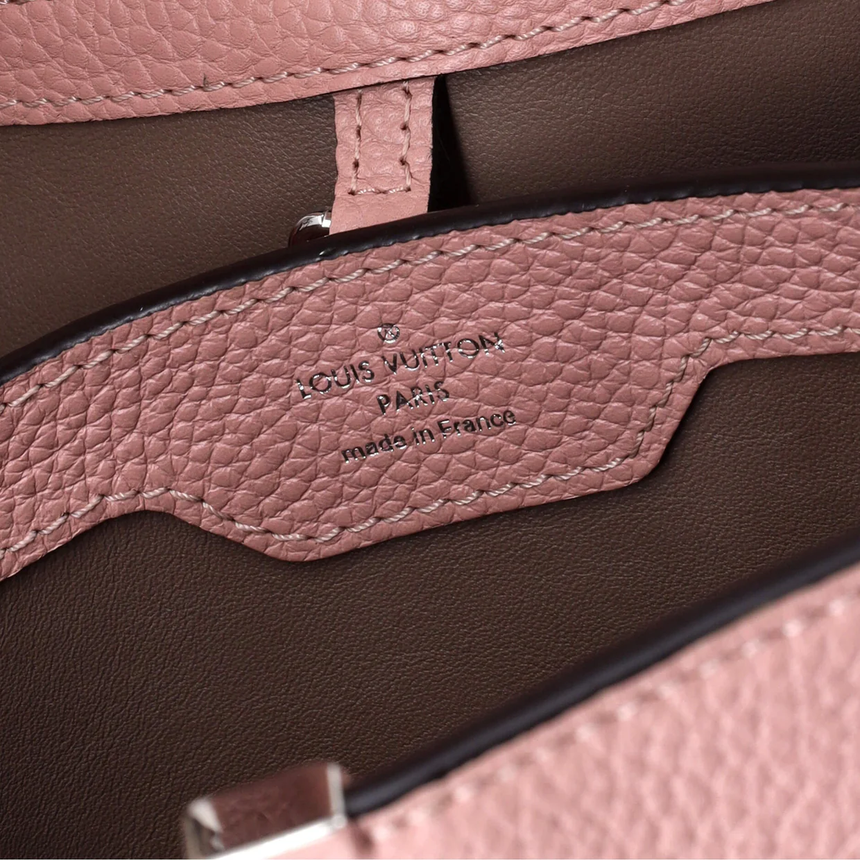 Capucines Bag Leather with Python PM - Deep Luxury