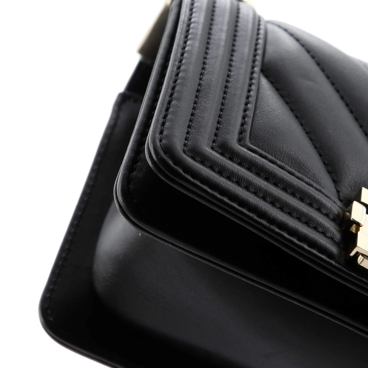 Boy Flap Bag Chevron Lambskin Mini - Deep Luxury