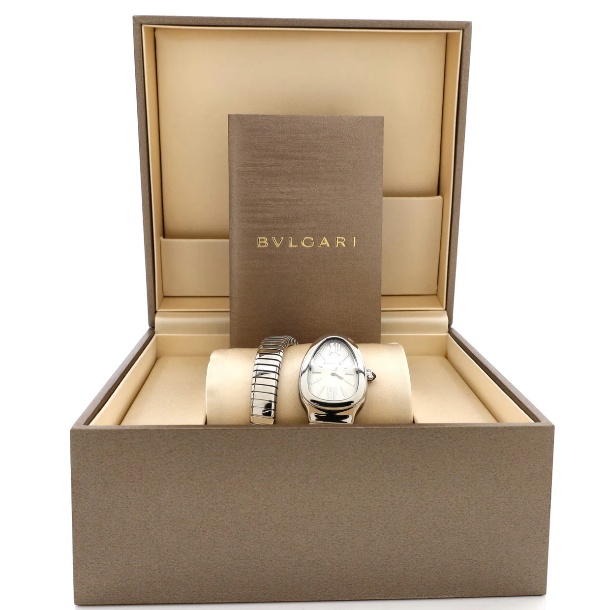 Serpenti Tubogas Single Spiral Quartz Watch Stainless Steel 23 - Deep Luxury