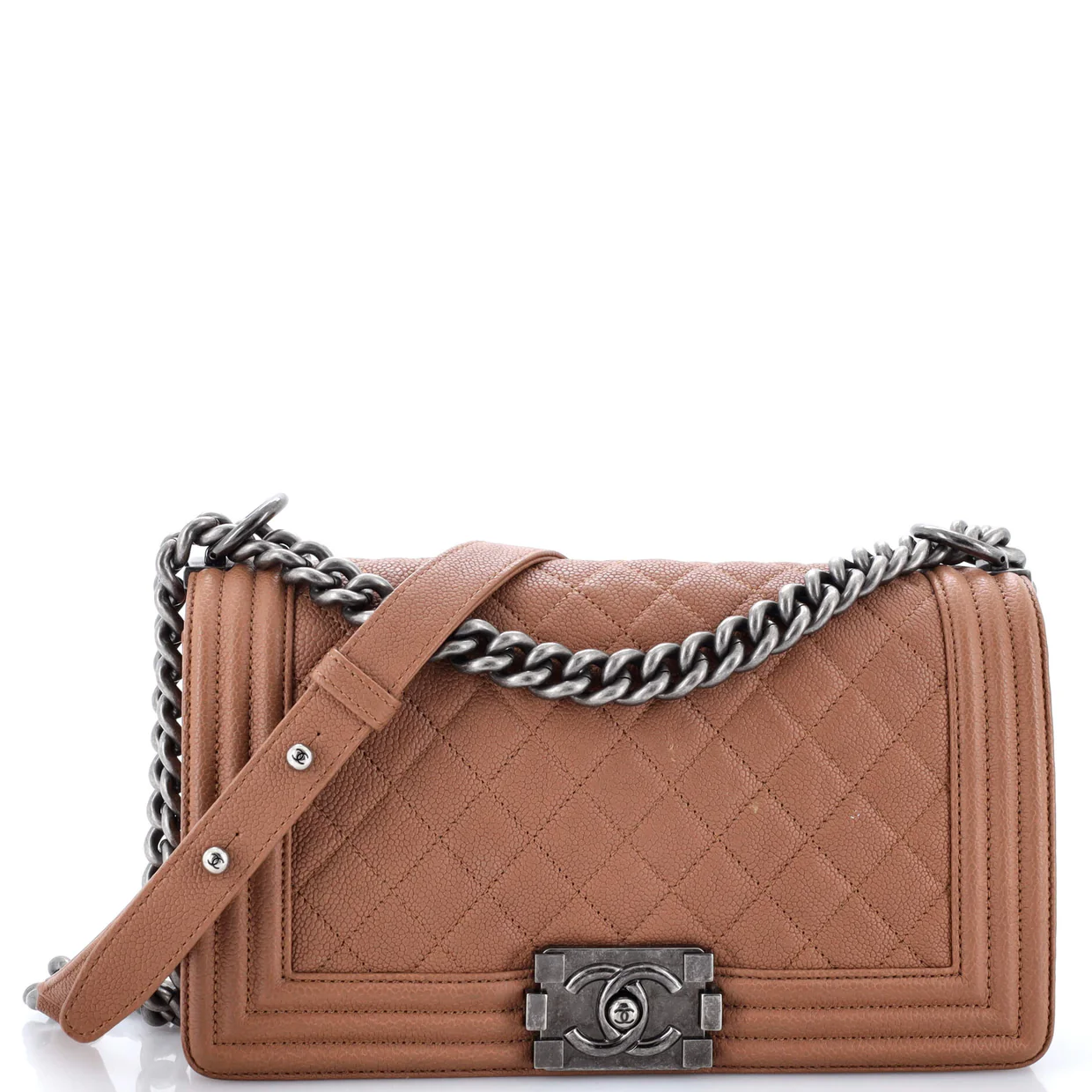 Boy Flap Bag Quilted Caviar Old Medium - Deep Luxury