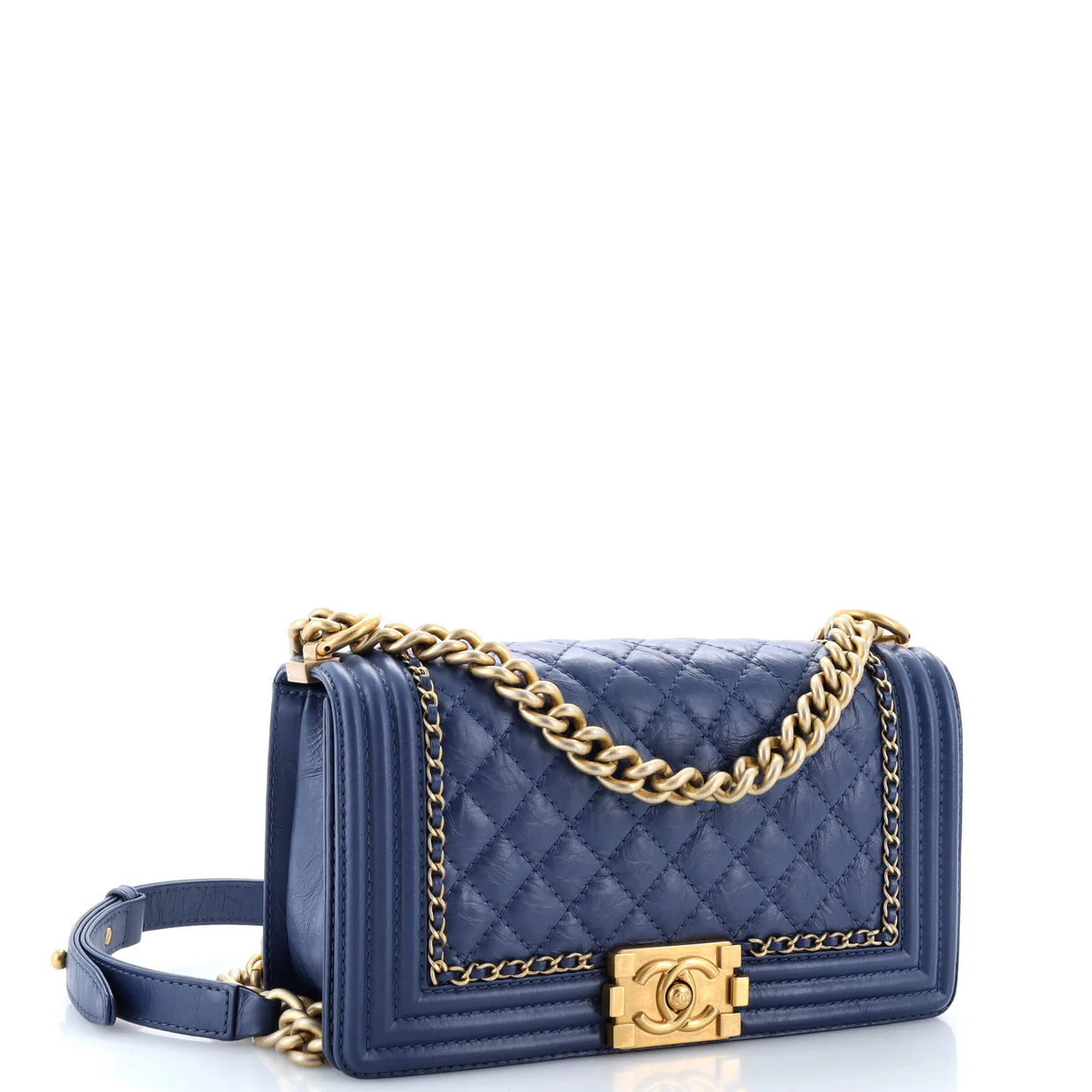 Jacket Boy Flap Bag Quilted Aged Calfskin Old Medium - Deep Luxury