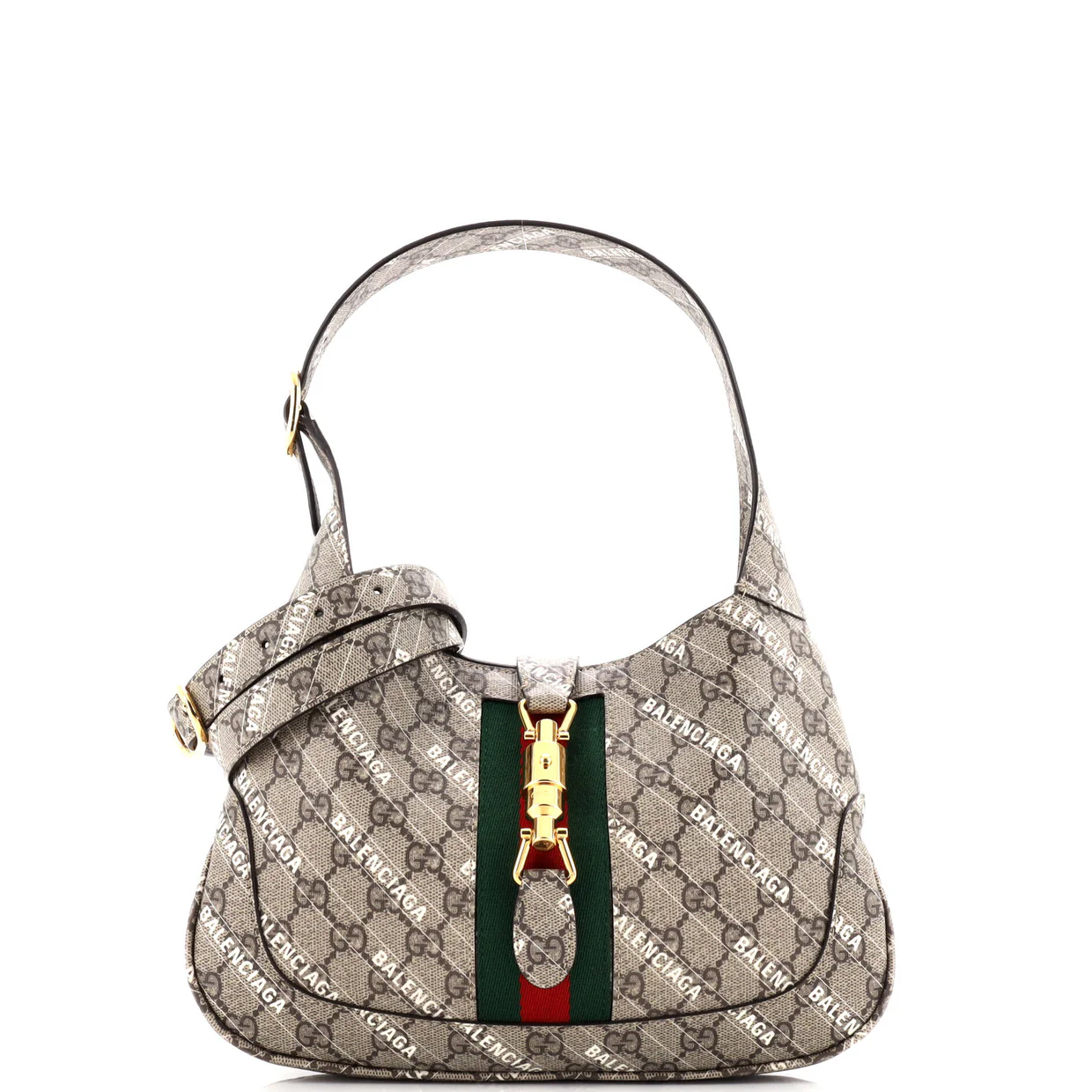x Balenciaga The Hacker Project Jackie 1961 Hobo GG Coated Canvas Small - Deep Luxury