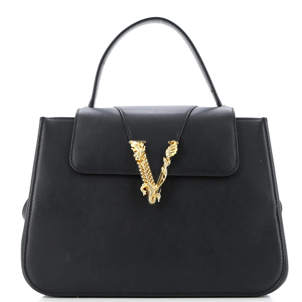 Virtus Top Handle Bag Leather Medium - Deep Luxury