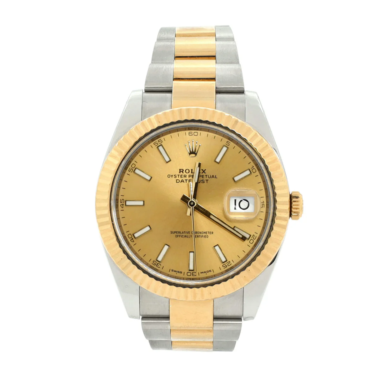 Oyster Perpetual Datejust Automatic Watch Stainless Steel and Yellow Gold 41 - Deep Luxury