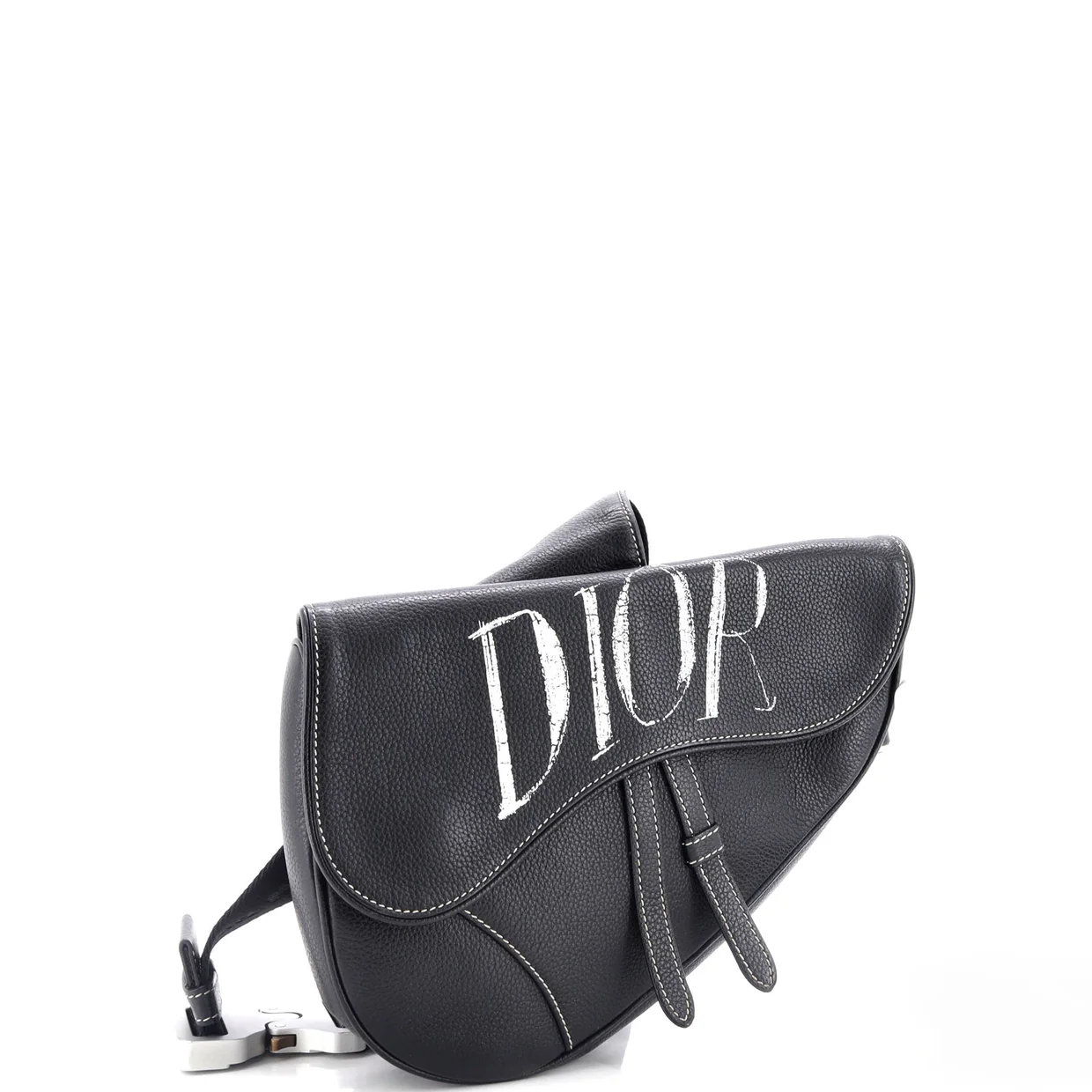 Alex Foxton Logo Saddle Crossbody Bag Printed Leather - Deep Luxury