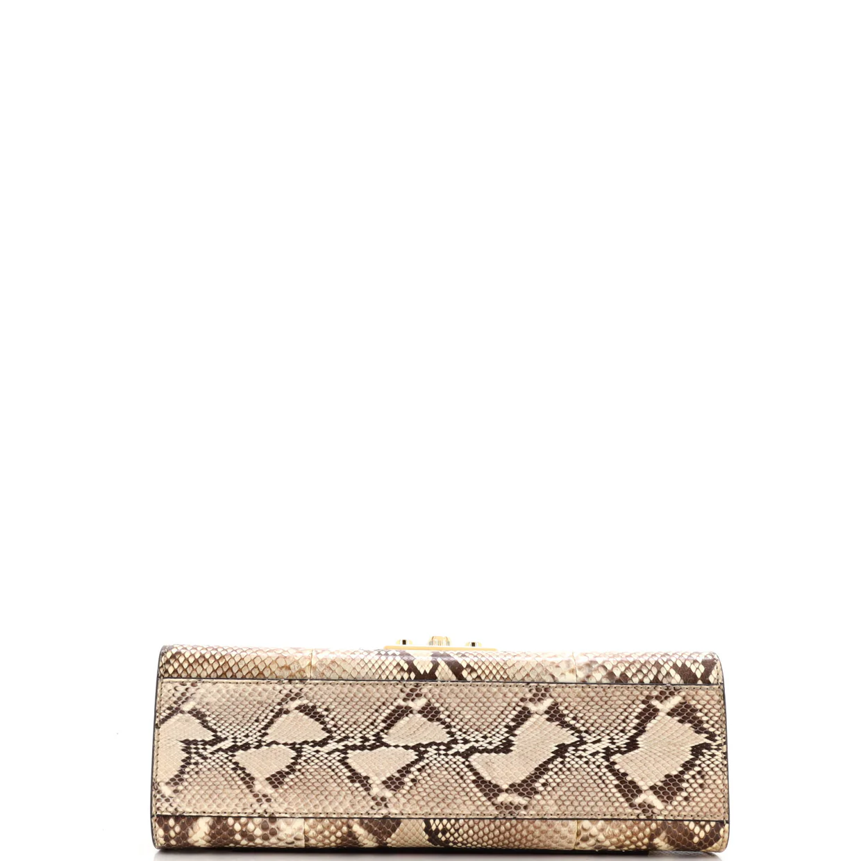 Padlock Shoulder Bag Python Medium - Deep Luxury