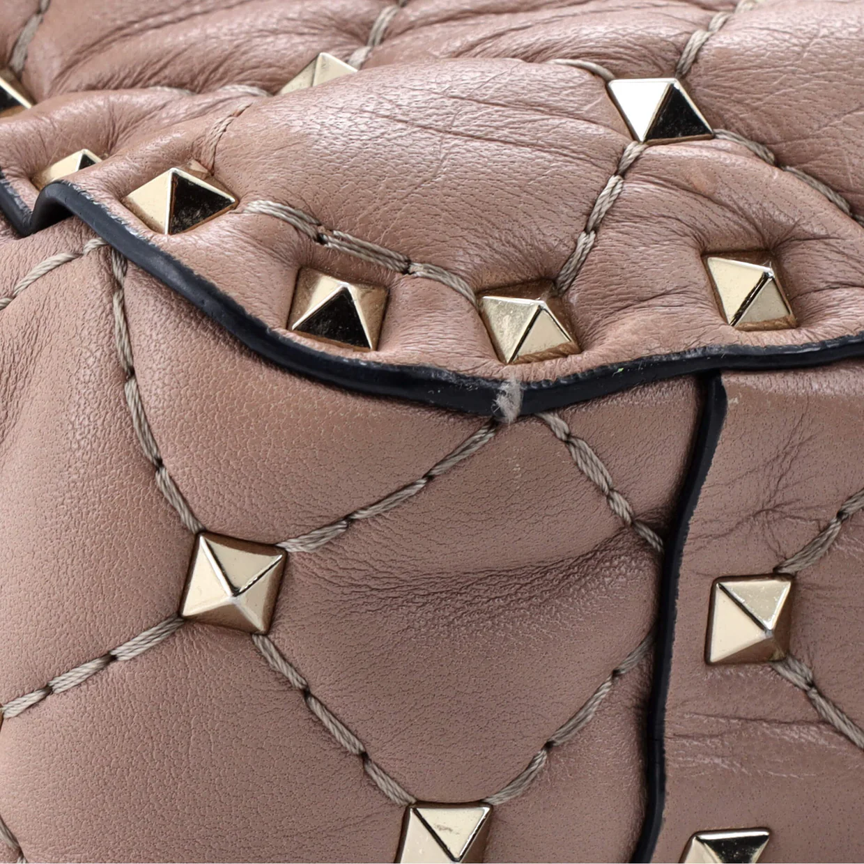 Rockstud Spike Flap Bag Quilted Leather Medium - Deep Luxury