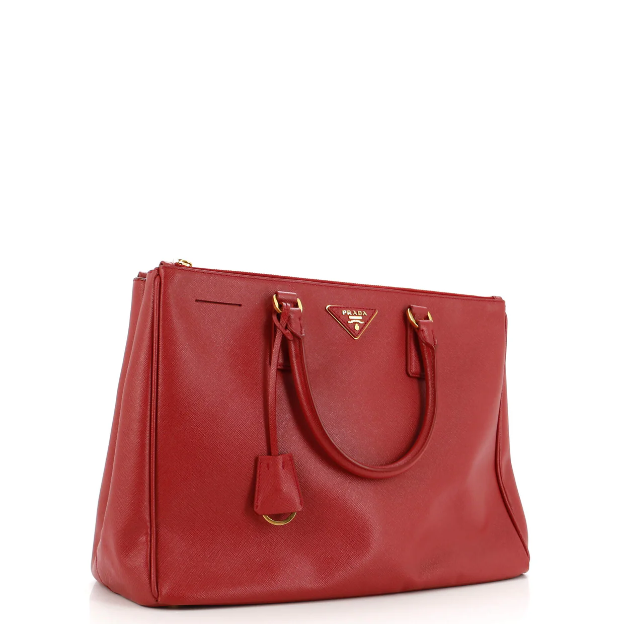 Double Zip Lux Tote Saffiano Leather Large - Deep Luxury