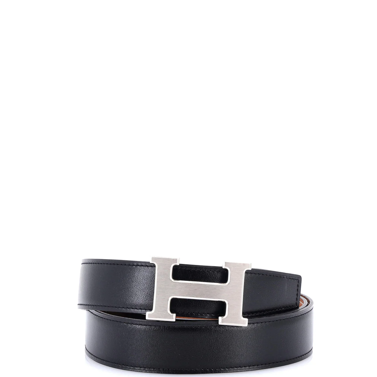 Constance Martelee H Reversible Belt Leather with Brushed Hardware Medium - Deep Luxury