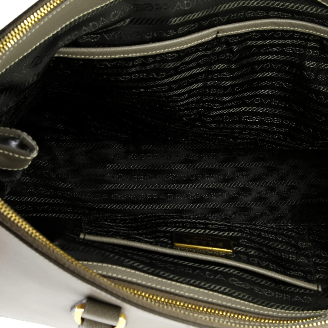 Double Zip Lux Tote Saffiano Leather Large - Deep Luxury