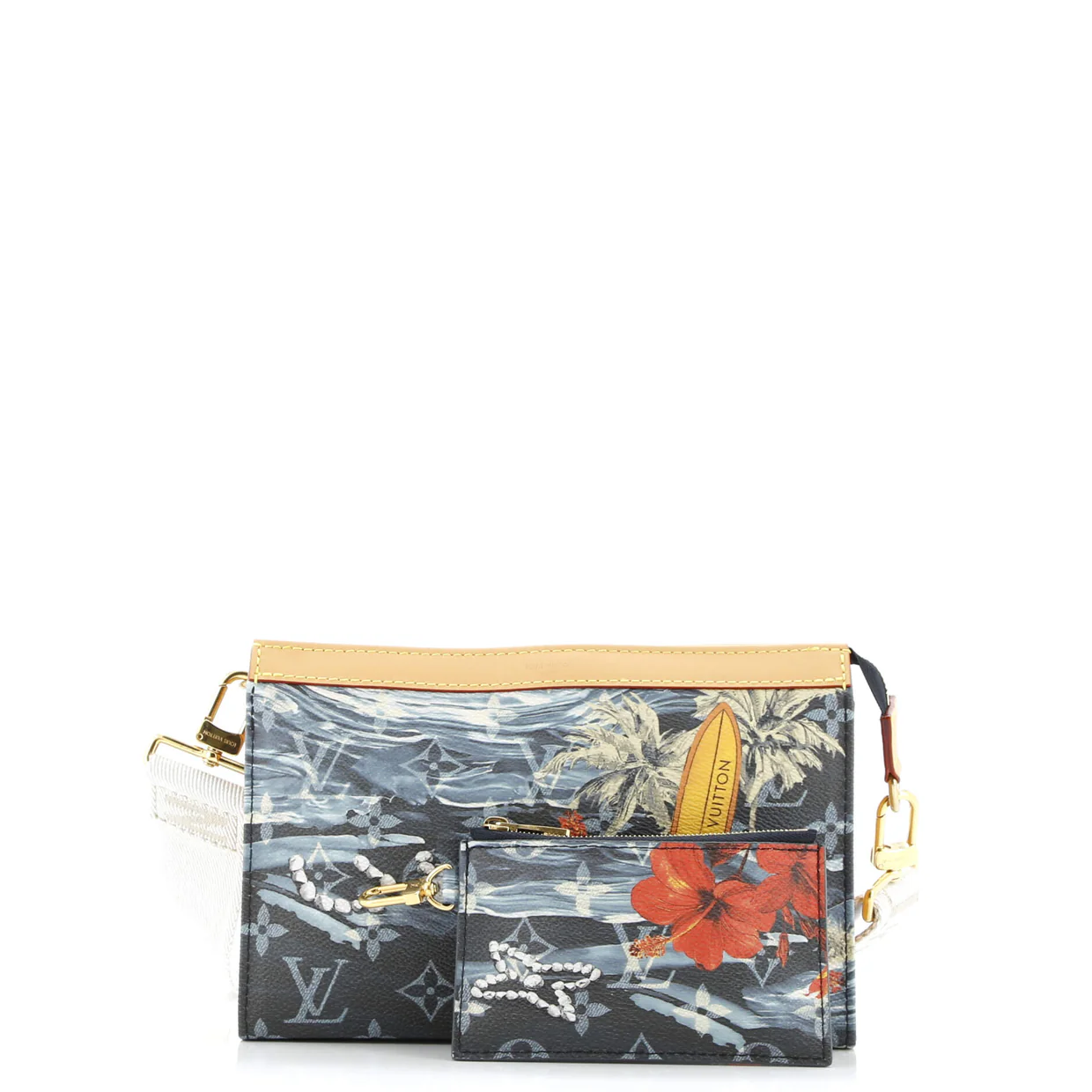 Gaston Wearable Wallet Limited Edition Monogram Surfin' Canvas - Deep Luxury