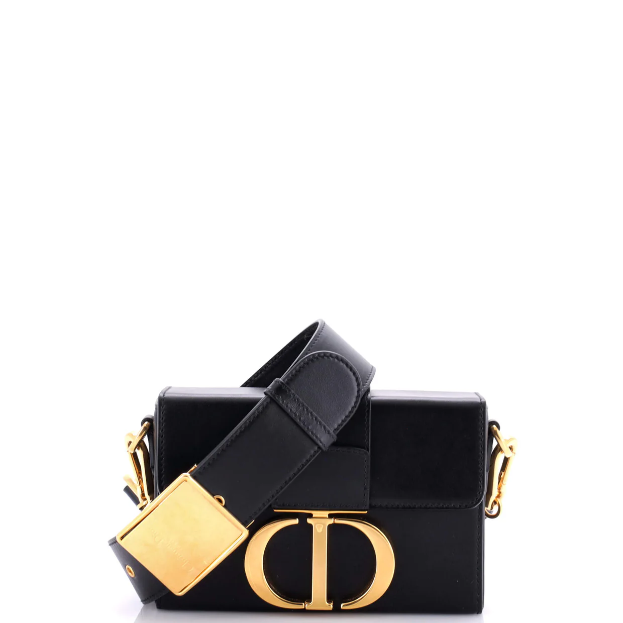 30 Montaigne Box Bag Leather - Deep Luxury