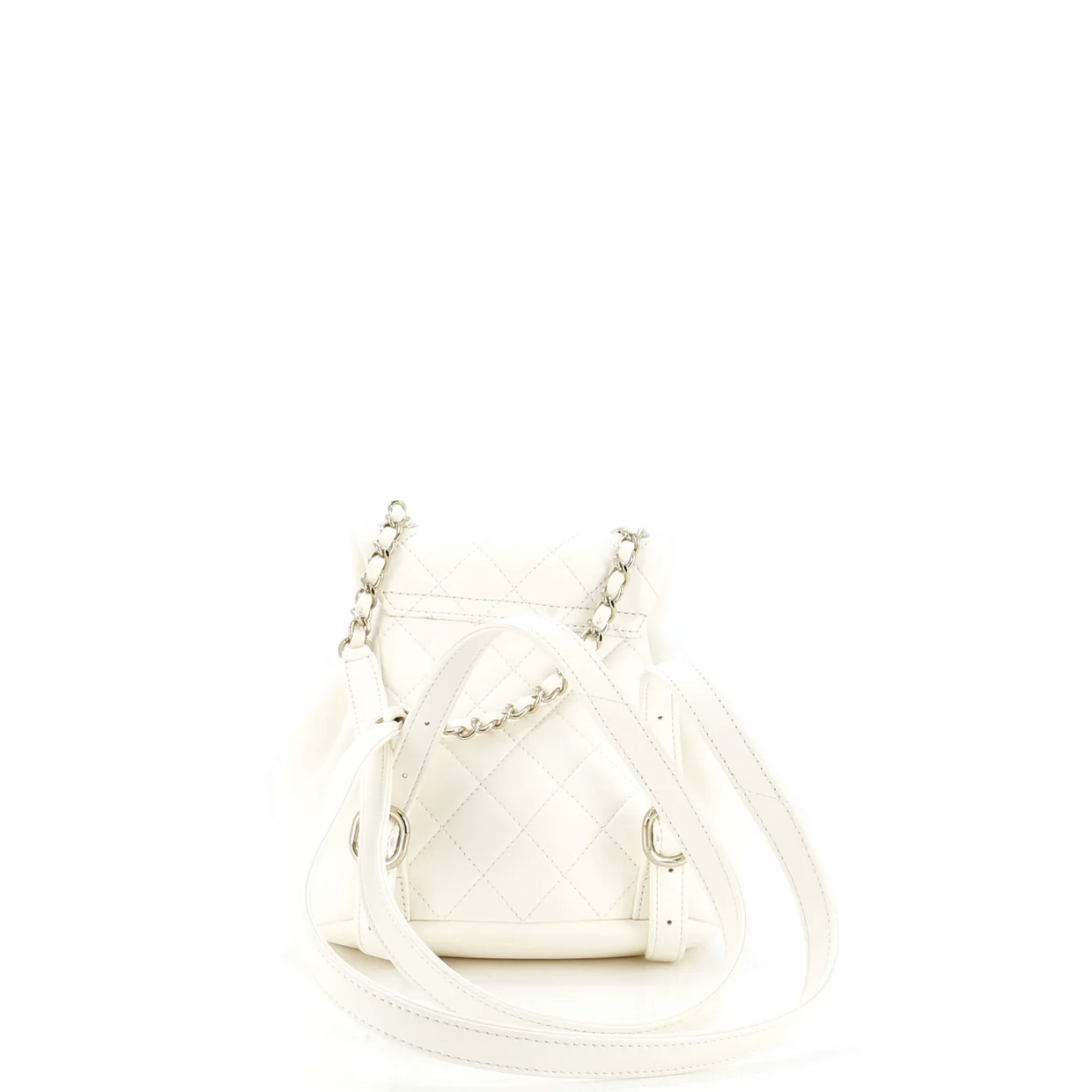 Duma Drawstring Backpack Quilted Leather Small - Deep Luxury