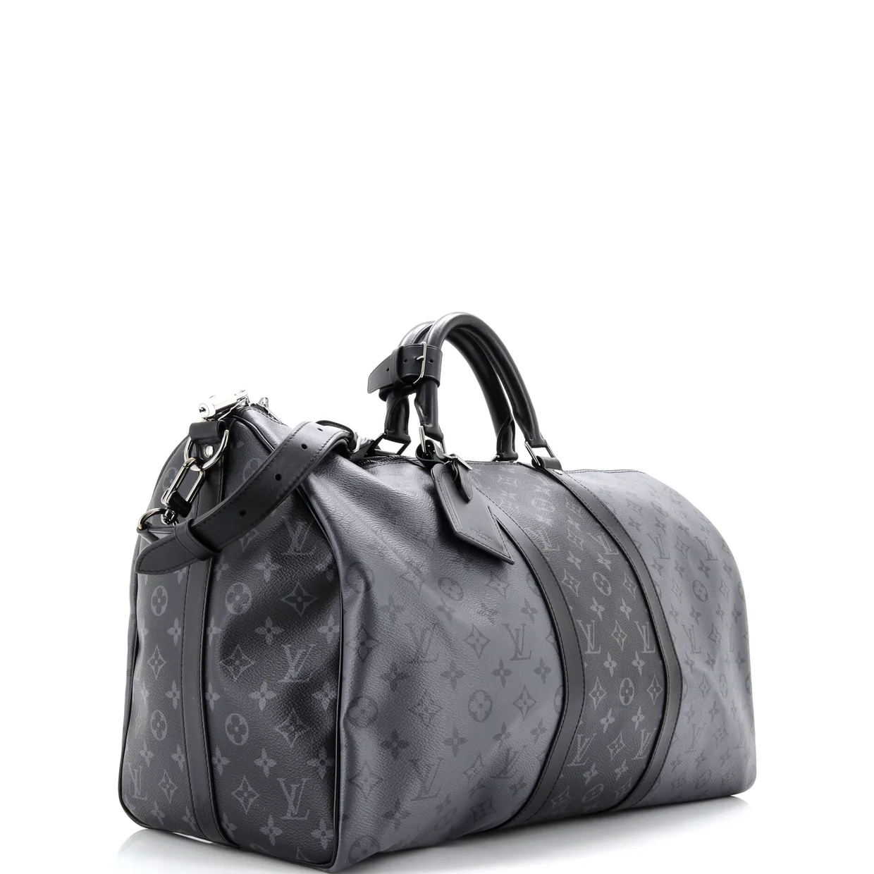 Keepall Bandouliere Bag Reverse Monogram Eclipse Canvas 50 - Deep Luxury