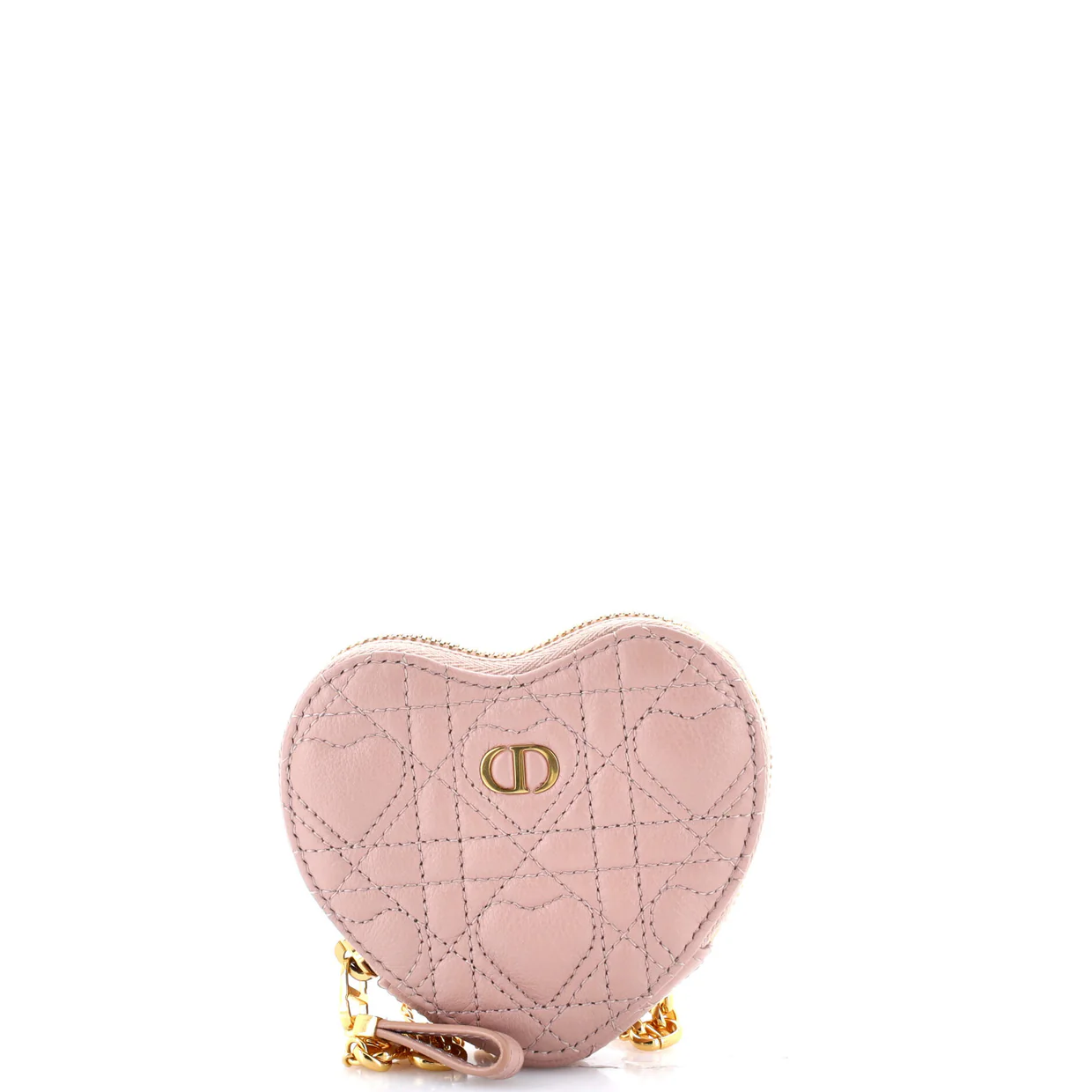 DiorAmour Caro Heart Pouch with Chain Cannage Quilt Calfskin - Deep Luxury