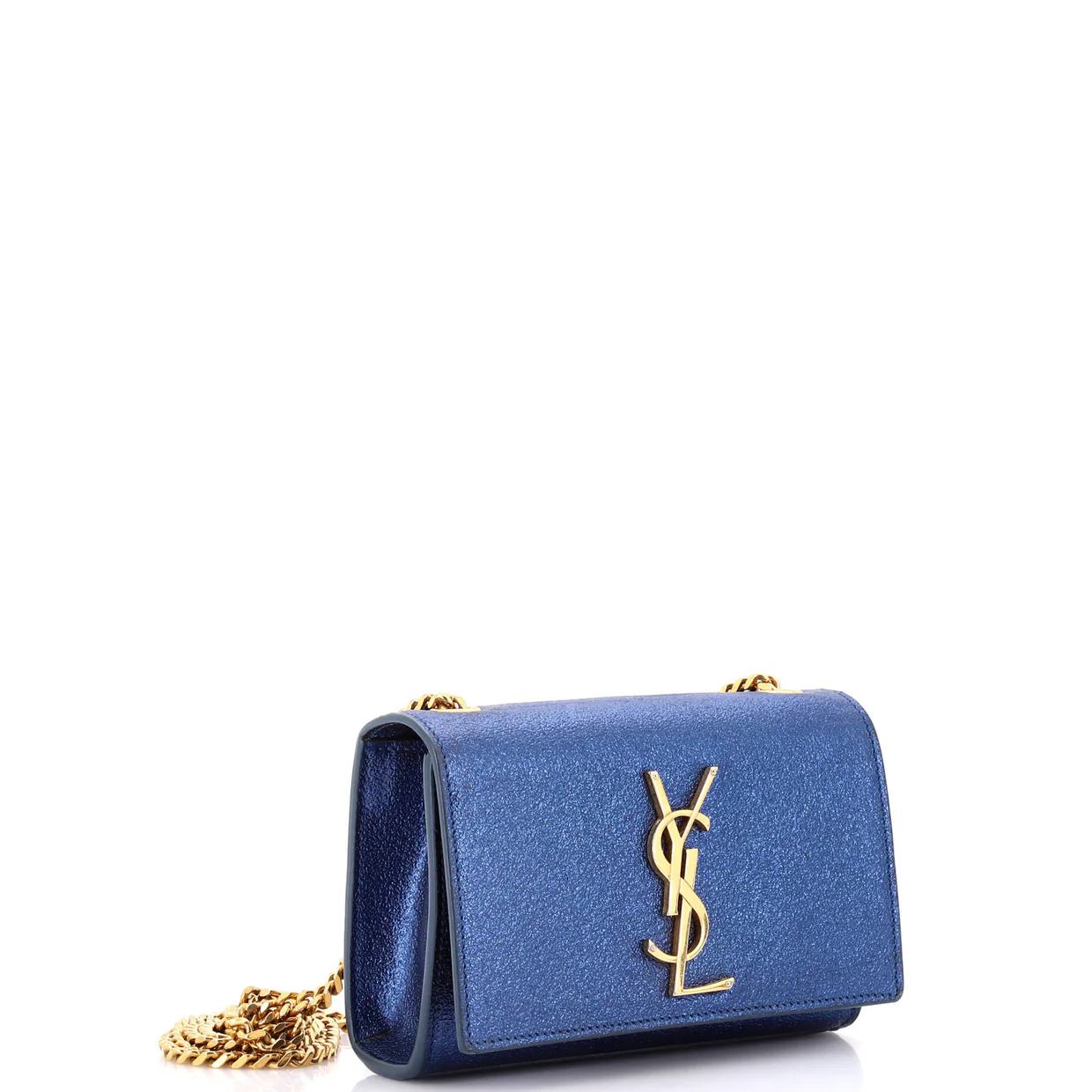 Classic Monogram Crossbody Bag Metallic Leather Small - Deep Luxury