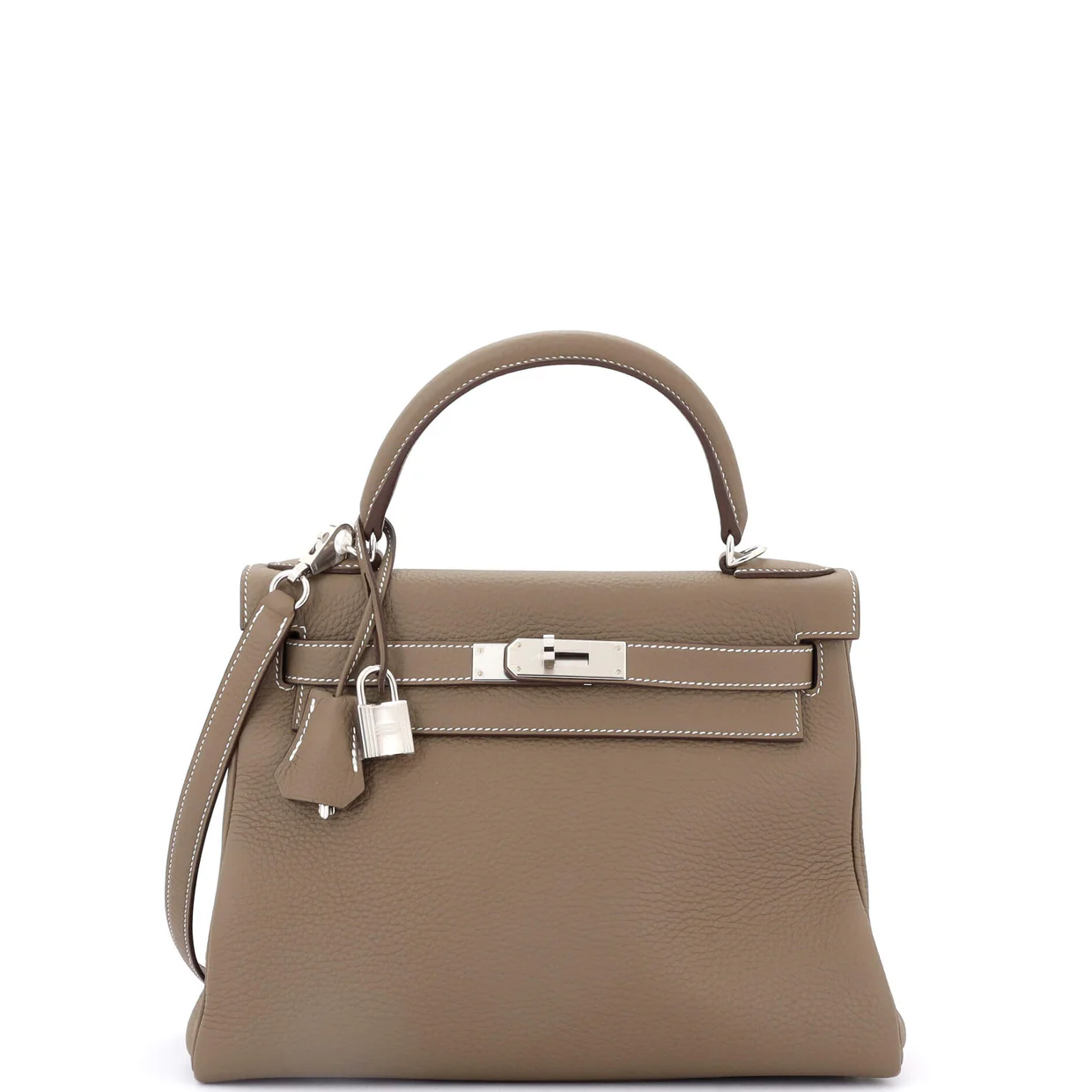 Kelly Handbag Grey Togo with Palladium Hardware 28 - Deep Luxury
